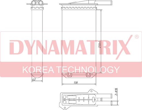 Dynamatrix DR71761 - Теплообменник, отопление салона autosila-amz.com
