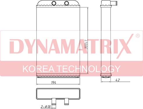 Dynamatrix DR73986 - Теплообменник, отопление салона autosila-amz.com