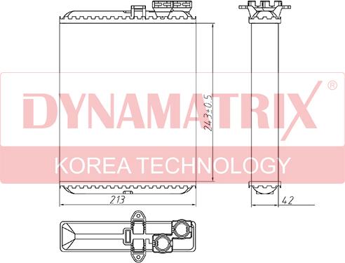 Dynamatrix DR73641 - Теплообменник, отопление салона autosila-amz.com