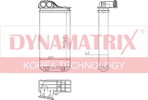 Dynamatrix DR72943 - Теплообменник, отопление салона autosila-amz.com