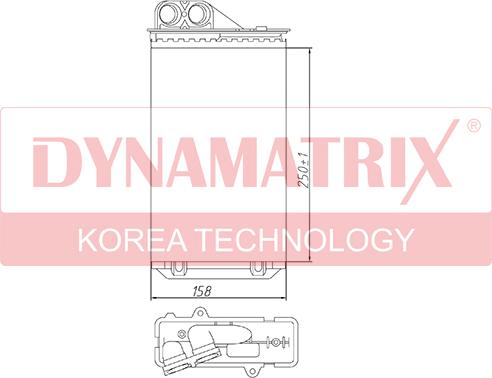Dynamatrix DR72936 - Теплообменник, отопление салона autosila-amz.com
