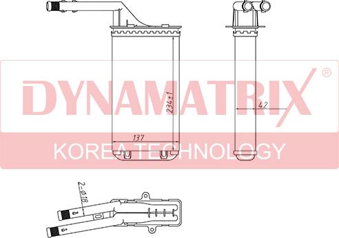 Dynamatrix DR72655 - Теплообменник, отопление салона autosila-amz.com