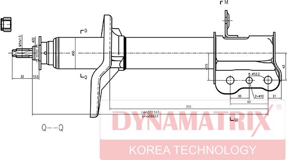 Dynamatrix DSA634046 - Амортизатор autosila-amz.com