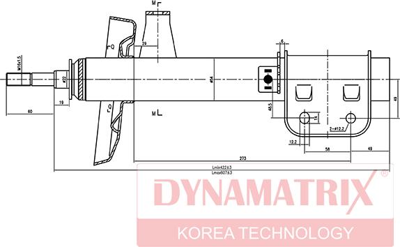 Dynamatrix DSA634021 - Амортизатор autosila-amz.com