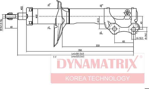 Dynamatrix DSA634811 - Амортизатор autosila-amz.com