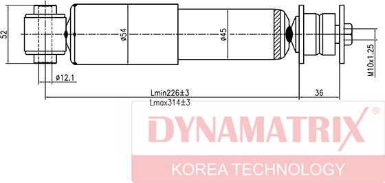 Dynamatrix DSA345900 - Амортизатор autosila-amz.com