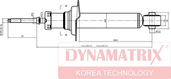 Dynamatrix DSA341186 - Амортизатор autosila-amz.com
