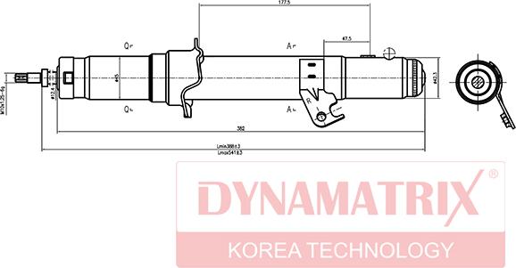 Dynamatrix DSA341351 - Амортизатор autosila-amz.com