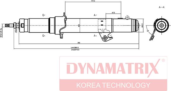 Dynamatrix DSA341352 - Амортизатор autosila-amz.com