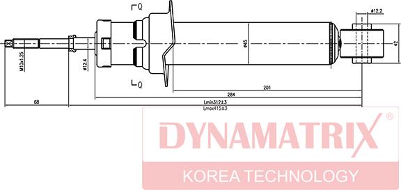 Dynamatrix DSA341325 - Амортизатор autosila-amz.com