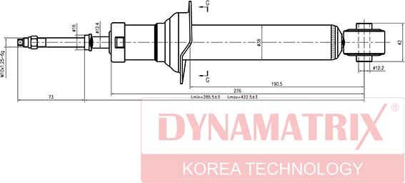 Dynamatrix DSA341226 - Амортизатор autosila-amz.com