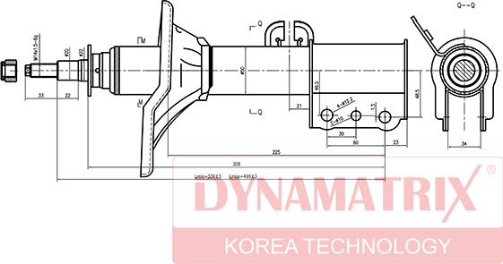 Dynamatrix DSA334035 - Амортизатор autosila-amz.com