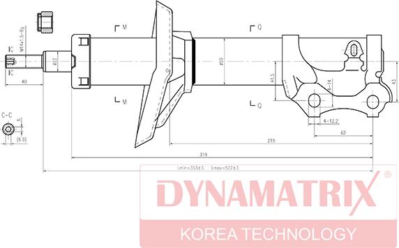 Dynamatrix DSA334810 - Амортизатор autosila-amz.com