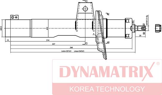 Dynamatrix DSA334834 - Амортизатор autosila-amz.com