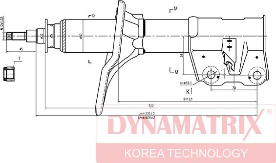 Dynamatrix DSA334309 - Амортизатор autosila-amz.com