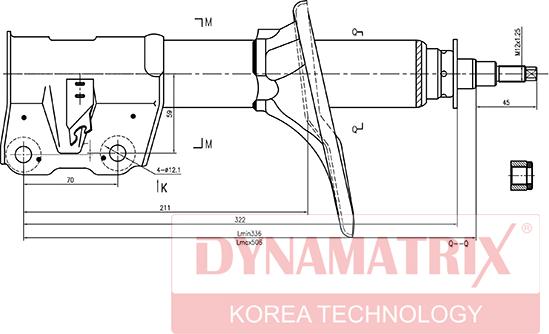 Dynamatrix DSA334308 - Амортизатор autosila-amz.com