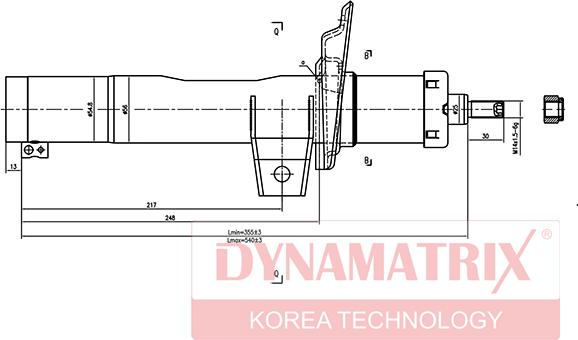 Dynamatrix DSA335808 - Амортизатор autosila-amz.com