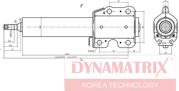 Dynamatrix DSA335810 - Амортизатор autosila-amz.com