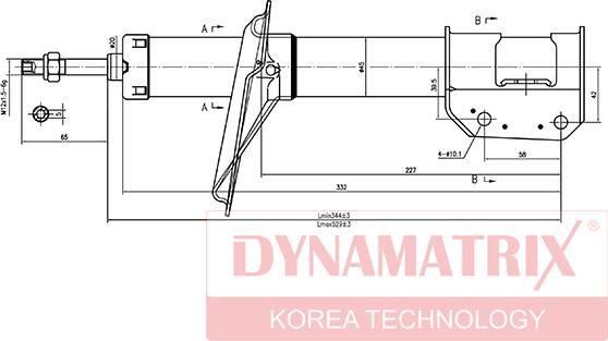 Dynamatrix DSA333843 - Амортизатор autosila-amz.com