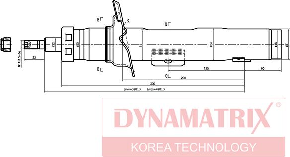 Dynamatrix DSA333728 - Амортизатор autosila-amz.com