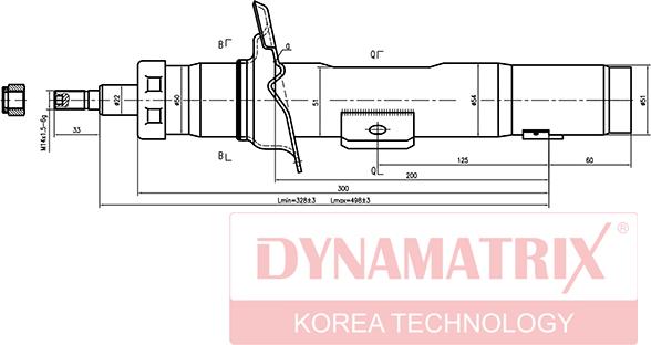 Dynamatrix DSA333727 - Амортизатор autosila-amz.com