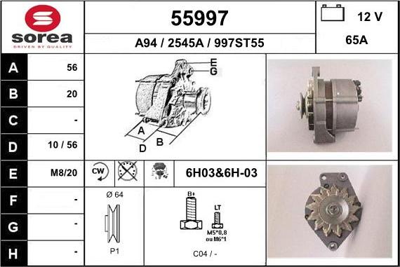 EAI 55997 - Генератор autosila-amz.com