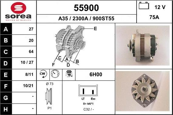 EAI 55900 - Генератор autosila-amz.com