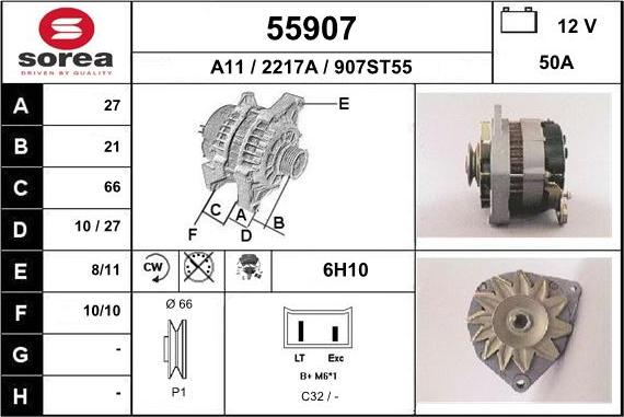 EAI 55907 - Генератор autosila-amz.com