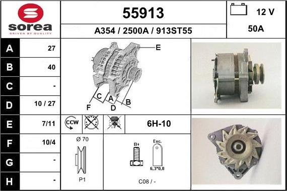 EAI 55913 - Генератор autosila-amz.com