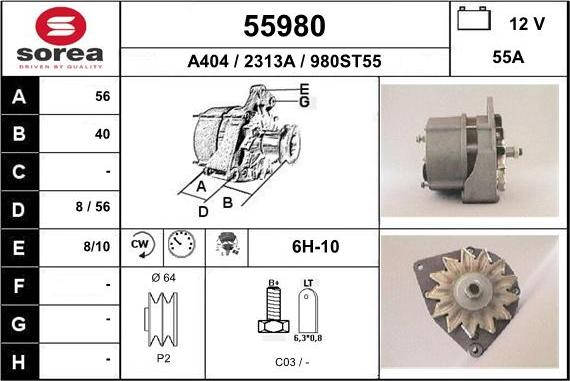 EAI 55980 - Генератор autosila-amz.com