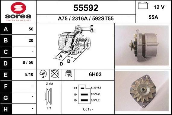 EAI 55592 - Генератор autosila-amz.com