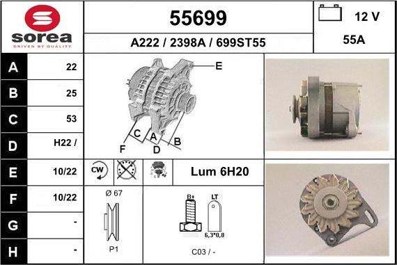 EAI 55699 - Генератор autosila-amz.com