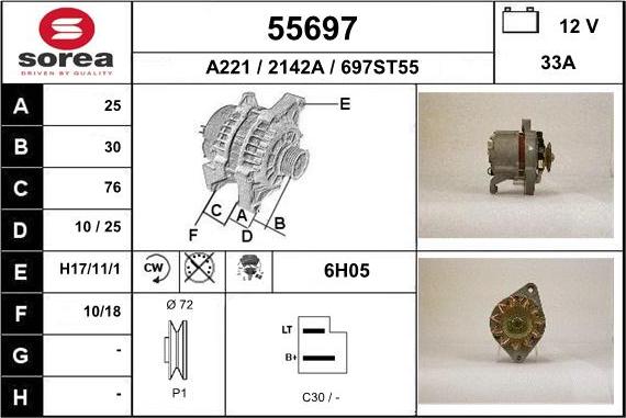 EAI 55697 - Генератор autosila-amz.com