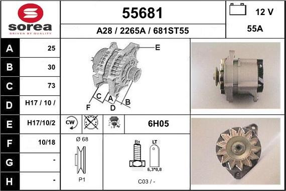 EAI 55681 - Генератор autosila-amz.com