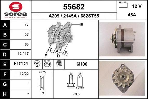 EAI 55682 - Генератор autosila-amz.com