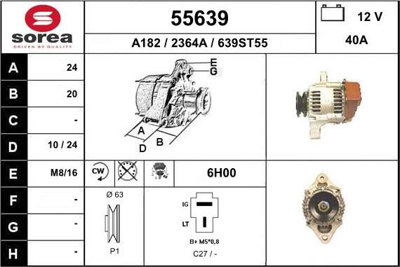 EAI 55639 - Генератор autosila-amz.com