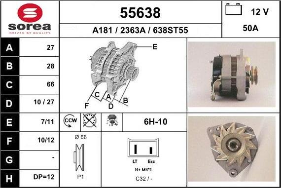 EAI 55638 - Генератор autosila-amz.com