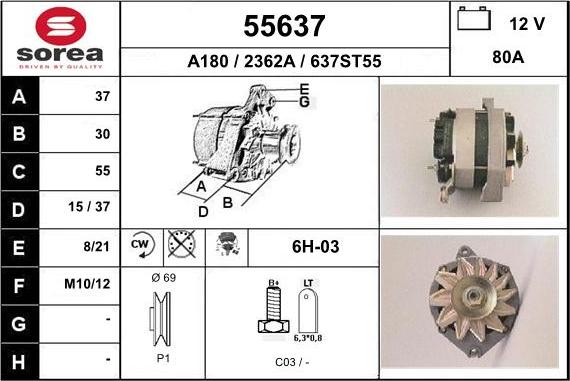 EAI 55637 - Генератор autosila-amz.com