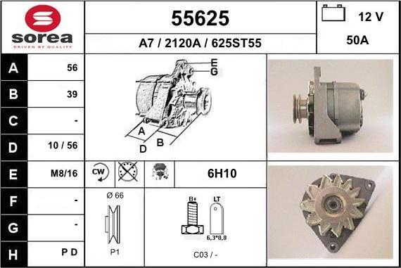 EAI 55625 - Генератор autosila-amz.com