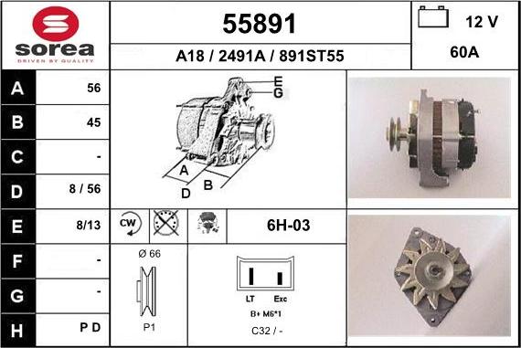 EAI 55891 - Генератор autosila-amz.com