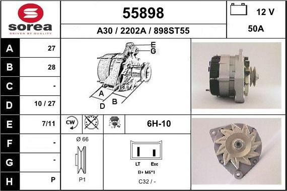 EAI 55898 - Генератор autosila-amz.com