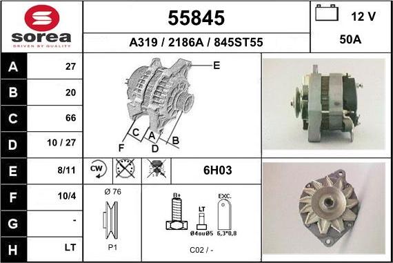 EAI 55845 - Генератор autosila-amz.com
