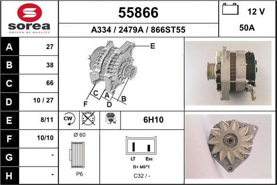 EAI 55866 - Генератор autosila-amz.com