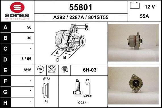 EAI 55801 - Генератор autosila-amz.com