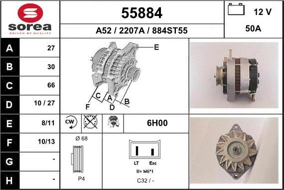 EAI 55884 - Генератор autosila-amz.com