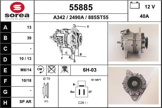 EAI 55885 - Генератор autosila-amz.com