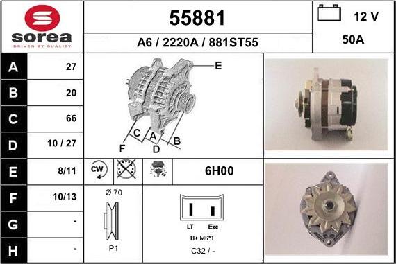 EAI 55881 - Генератор autosila-amz.com