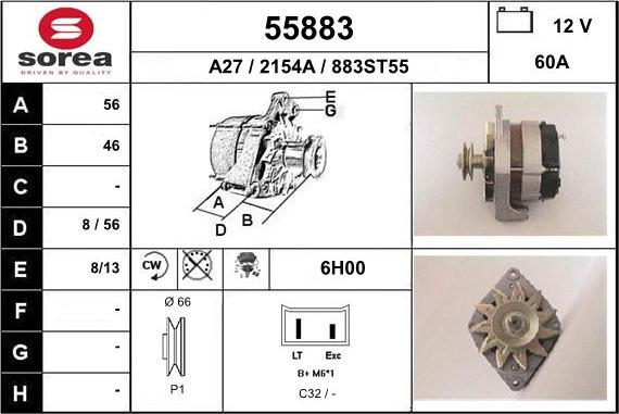 EAI 55883 - Генератор autosila-amz.com