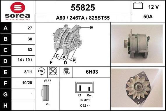 EAI 55825 - Генератор autosila-amz.com
