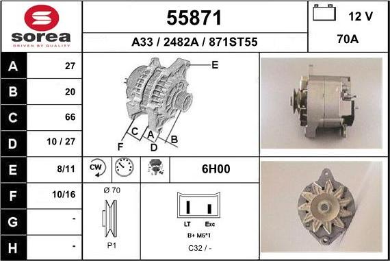 EAI 55871 - Генератор autosila-amz.com